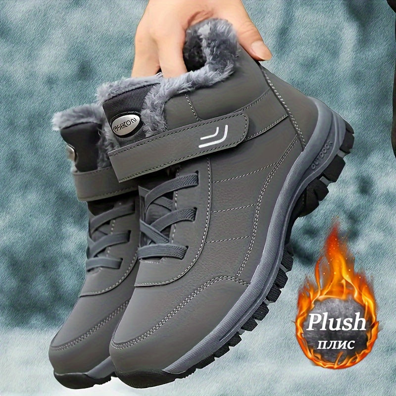 Non-slip Warm Women's Winter Snow Boots, Plush Lined High-top Casual Leisure Outdoor Hiking Shoes