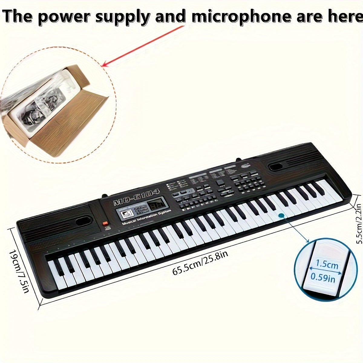 High-Quality Sound 61-Key Electronic Keyboard - Interactive Learning Piano