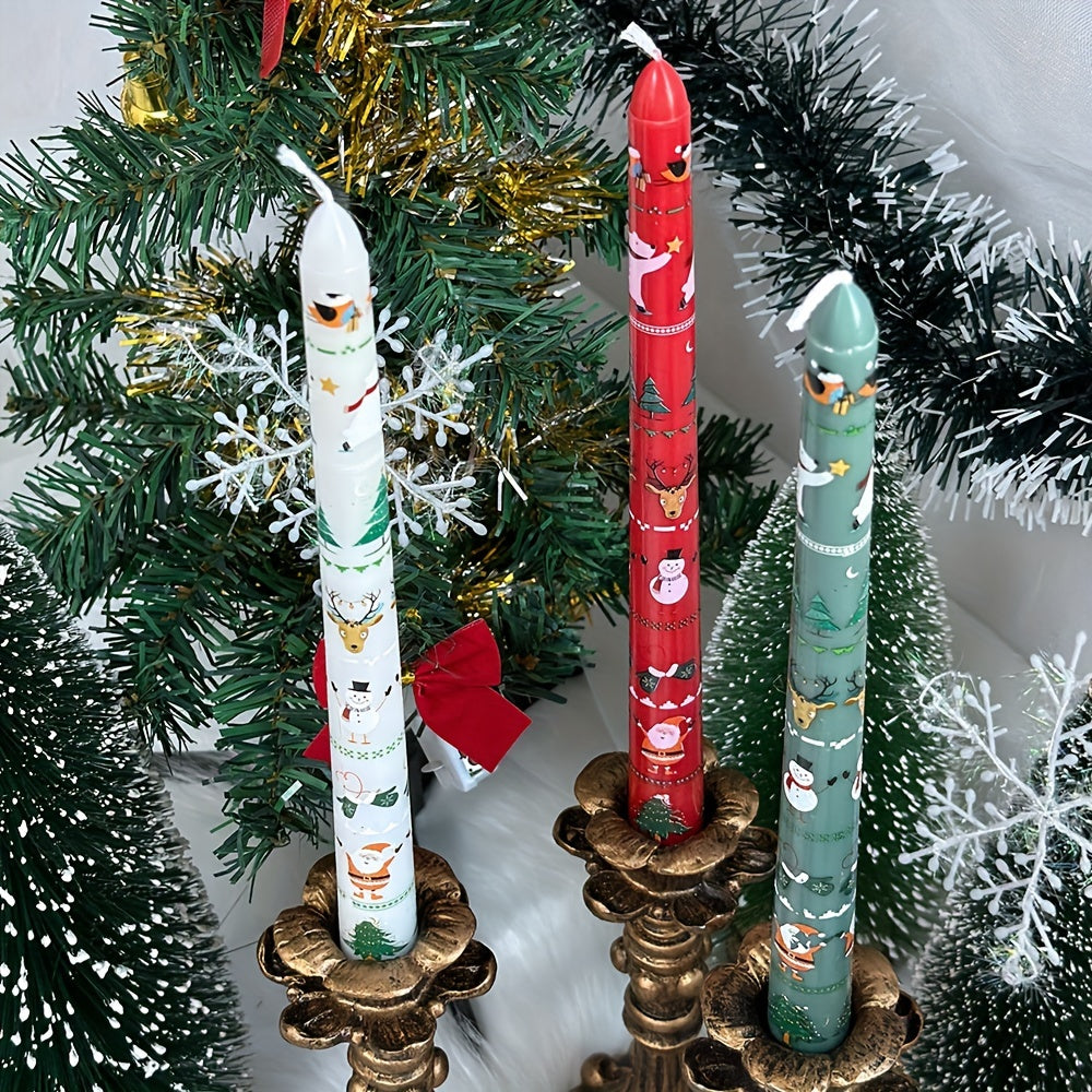 Christmas Taper Candles -2pc set