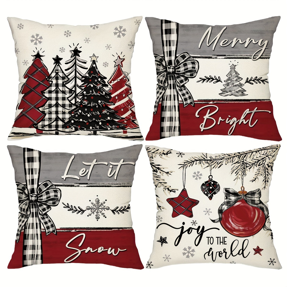 Decorative Home Décor Cushion Covers 4pcs