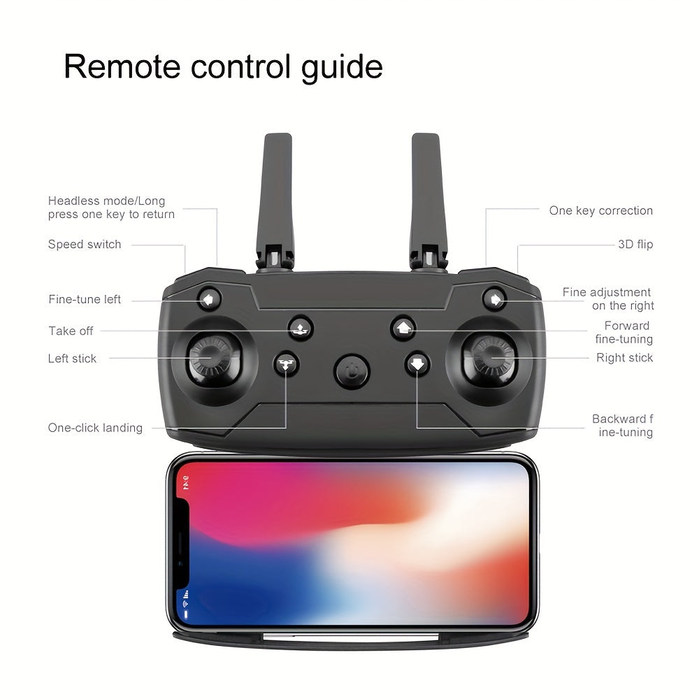 Dual 4k Camera Foldable Drone with App Control