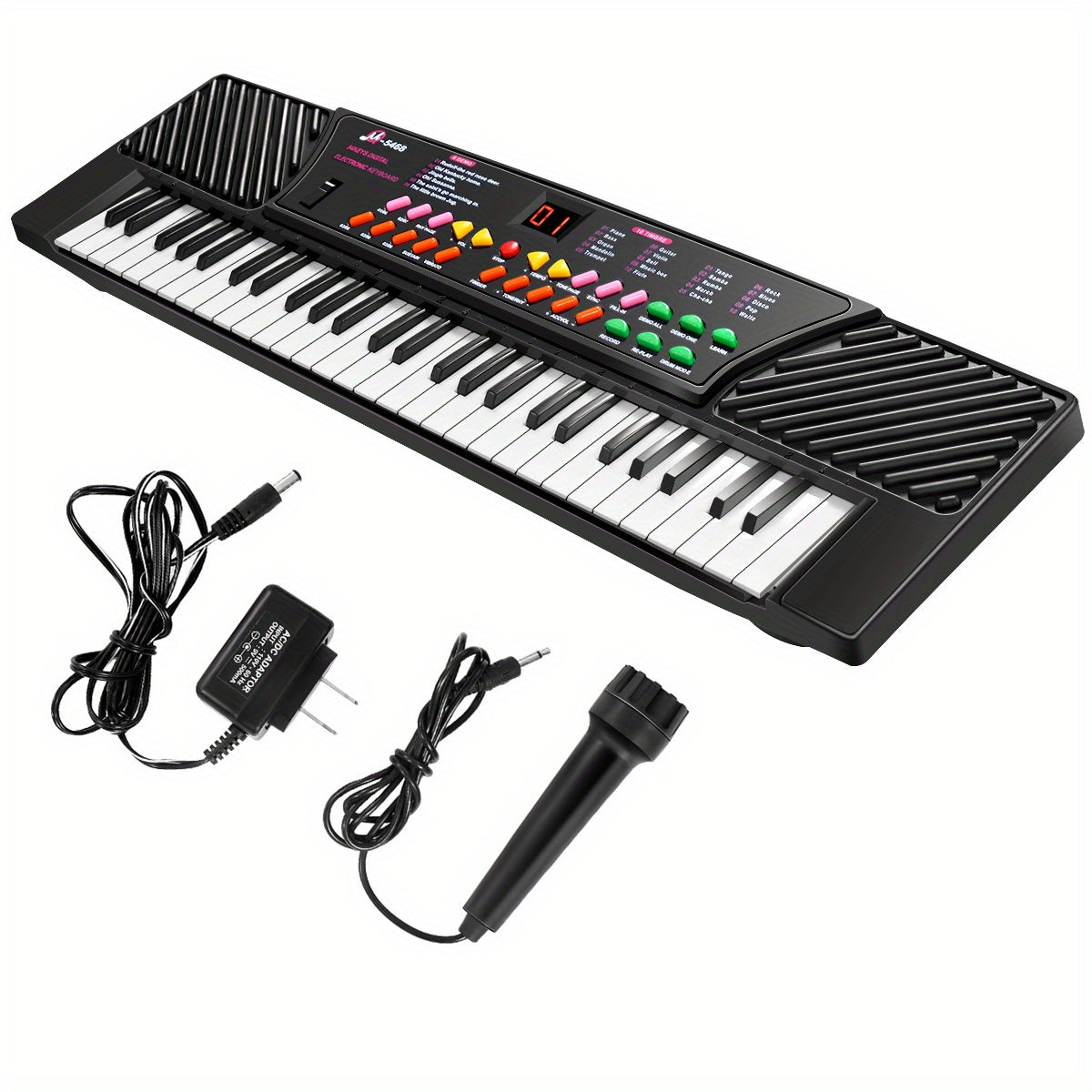 Kids Blk MAXMASS Electronic Keyboard -  54 Key