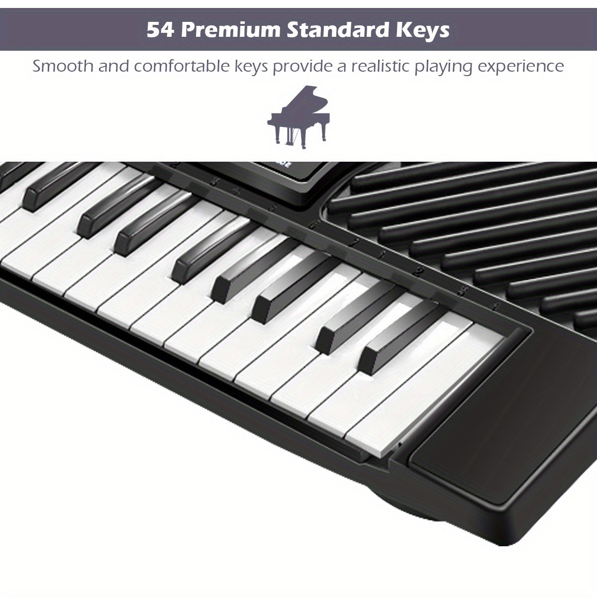 Kids Blk MAXMASS Electronic Keyboard -  54 Key