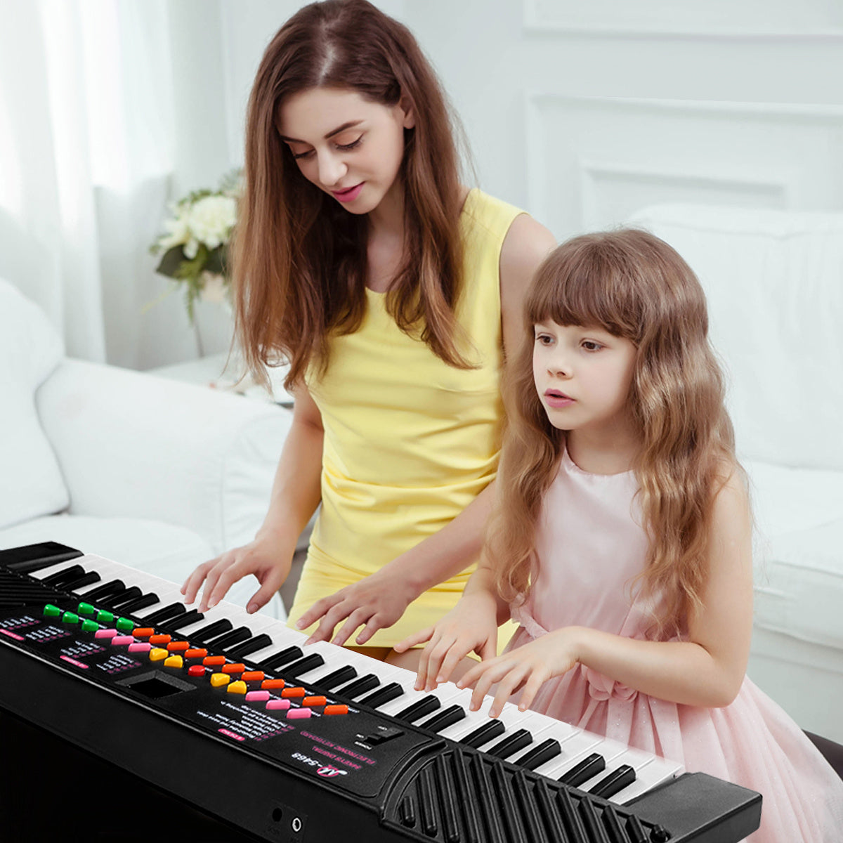 Kids Blk MAXMASS Electronic Keyboard -  54 Key