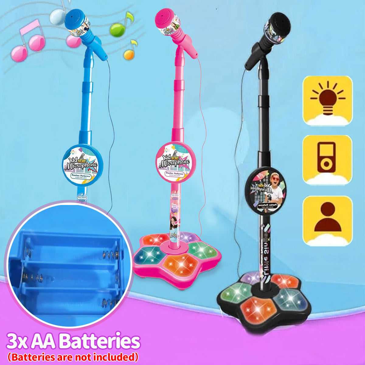 Youngstaz' Stand-Up Karaoke Microphone with Amp - Edutainment Rated