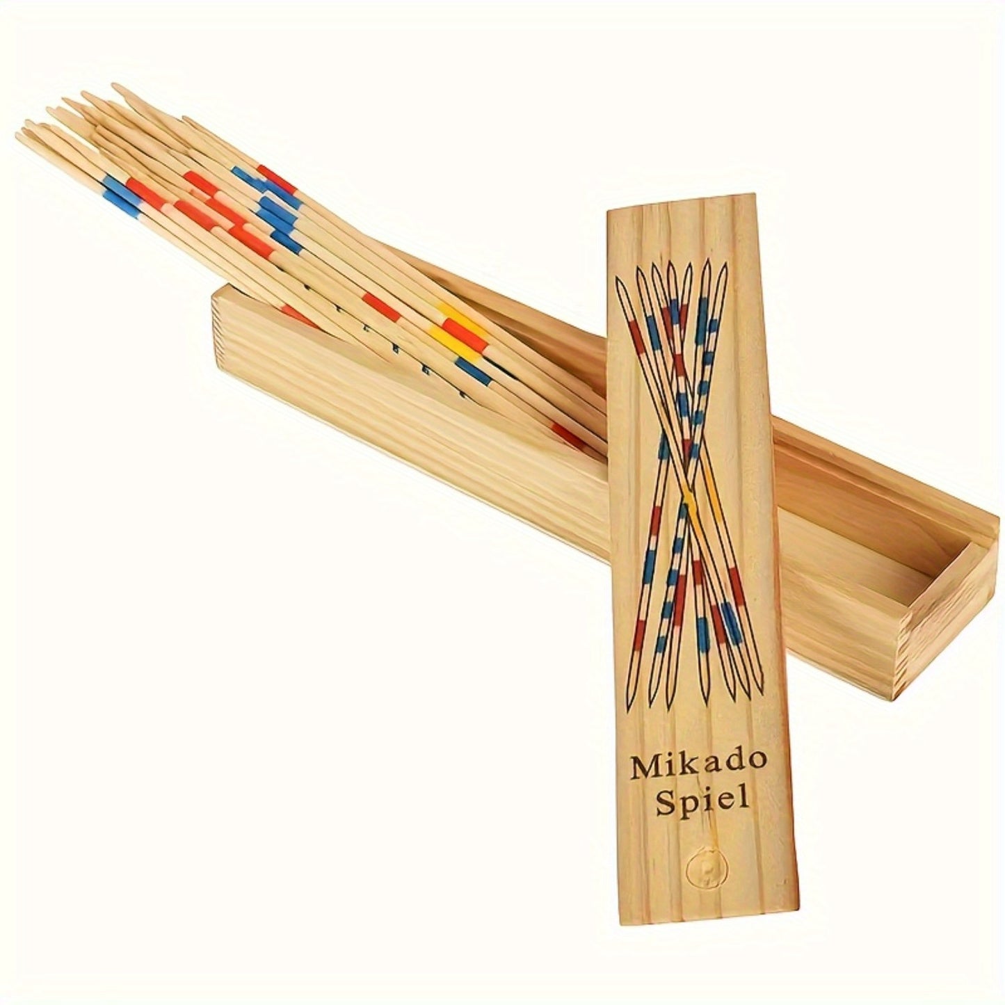 Mikado Pick-Up Sticks Game - 31pcs Classic Wooden Strategy Set for Adults & Teens, Perfect for Family Fun Parties & Gifts, No Batteries Required