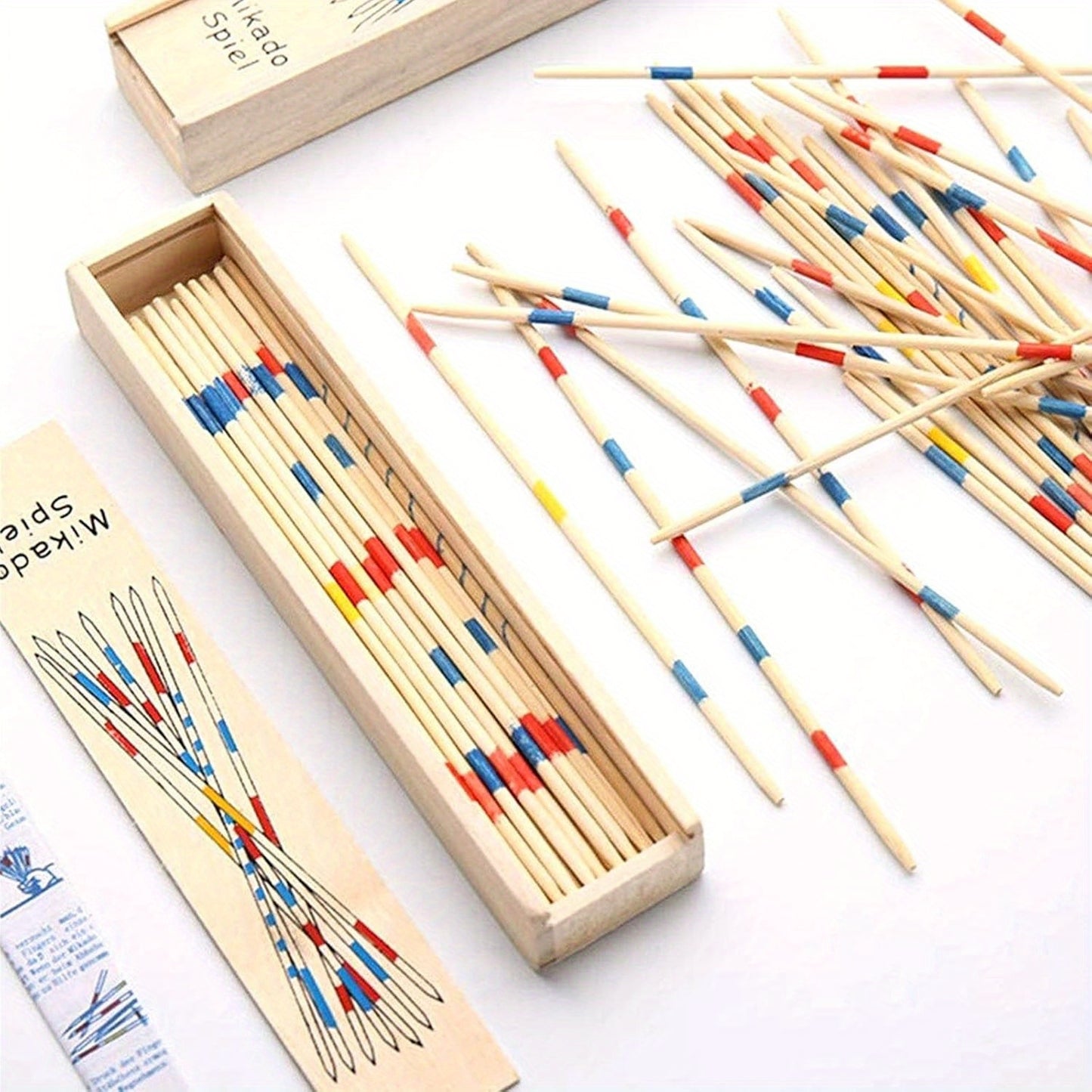 Mikado Pick-Up Sticks Game - 31pcs Classic Wooden Strategy Set for Adults & Teens, Perfect for Family Fun Parties & Gifts, No Batteries Required