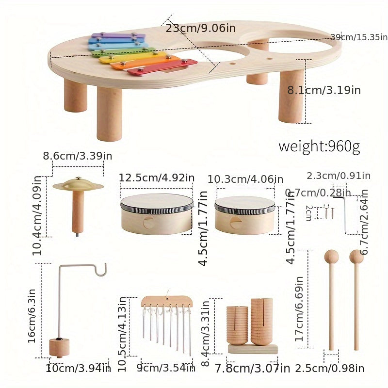 Early Learning Multifunctional Portable Percussion Playset