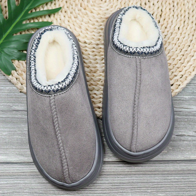 Casual Flannel Slippers for Women and Men - Anti-Slip Thick Bottom