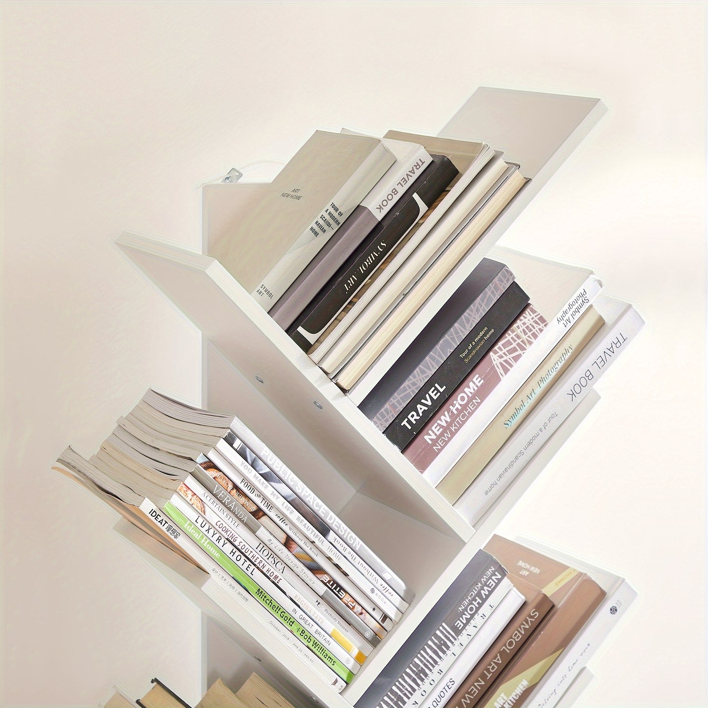 Compact Tree Bookshelf with 9 Spacious Tiers