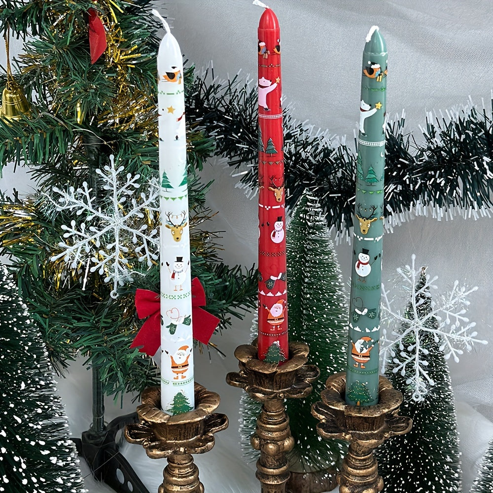 Christmas Taper Candles -2pc set