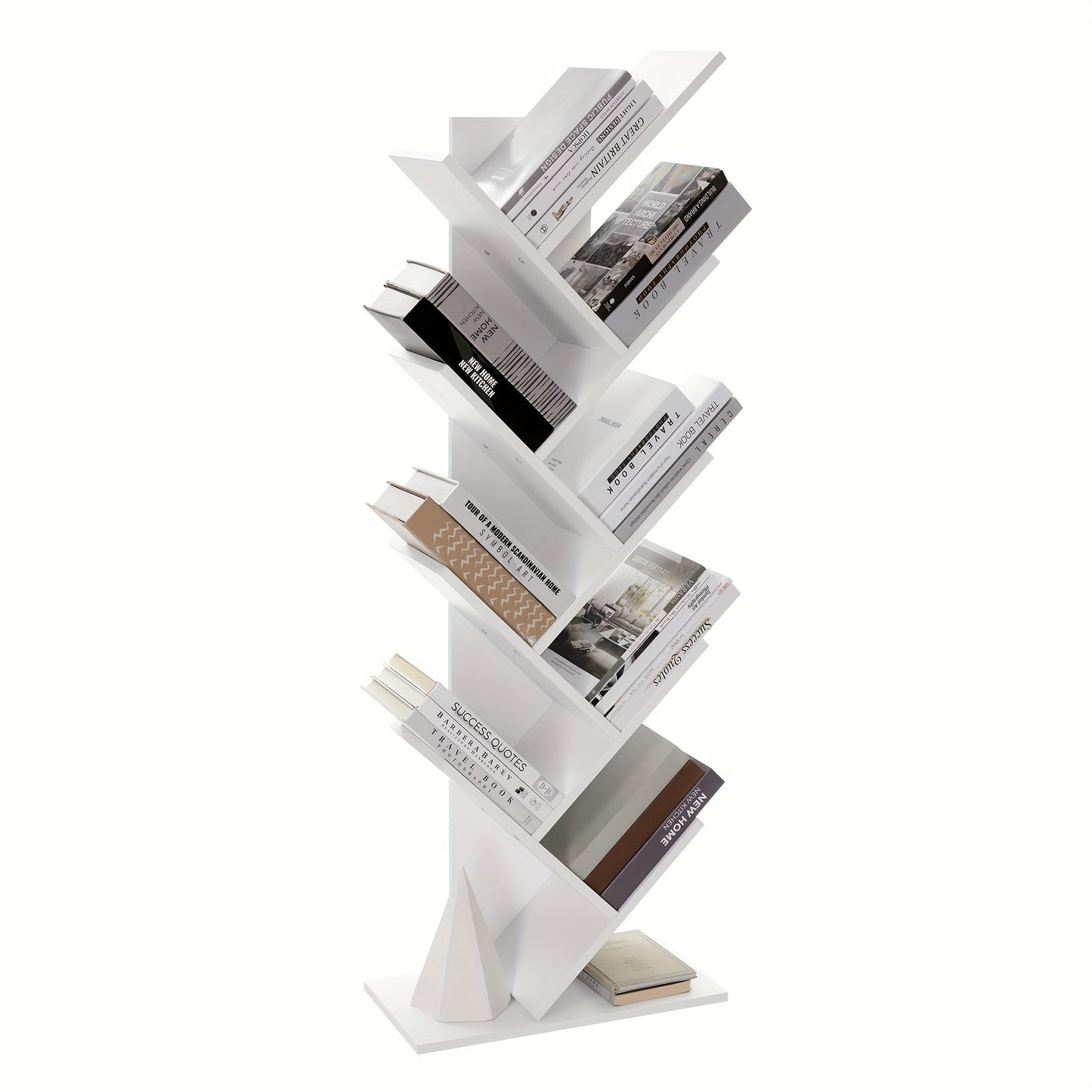 Compact Tree Bookshelf with 9 Spacious Tiers