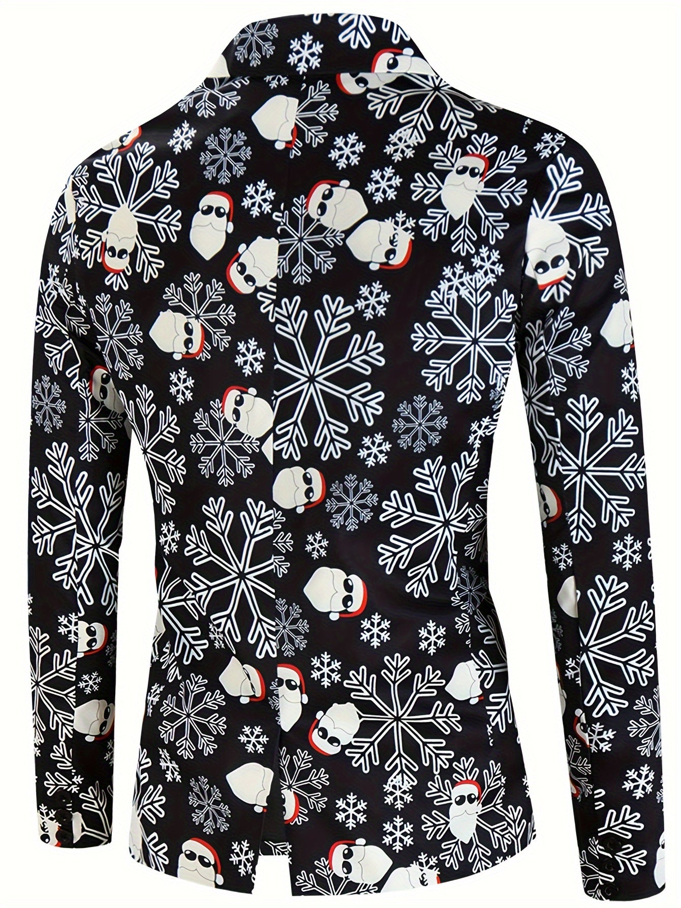 Men's Festive Christmas Digital Print Blazer