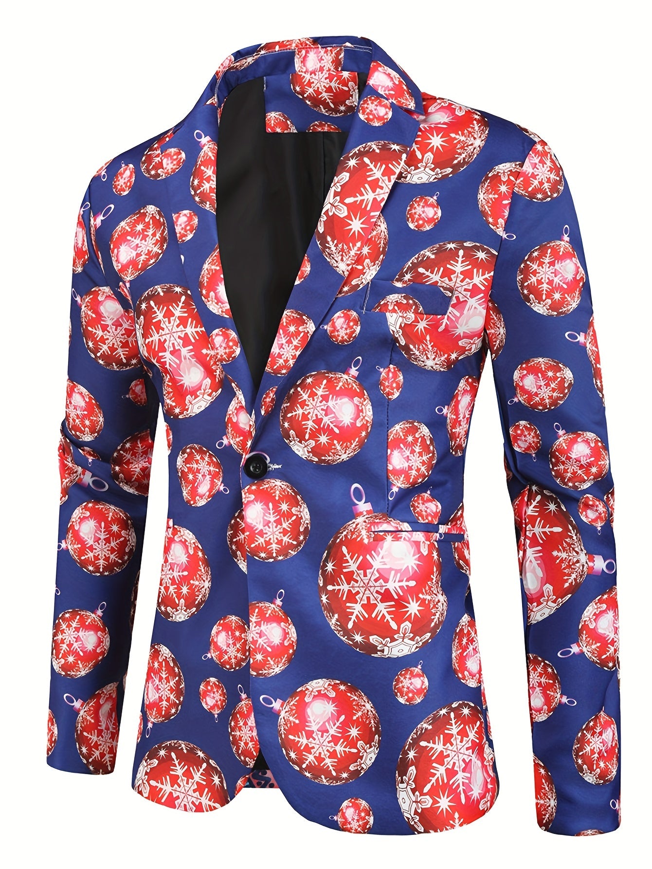 Men's Christmas Print Blazer