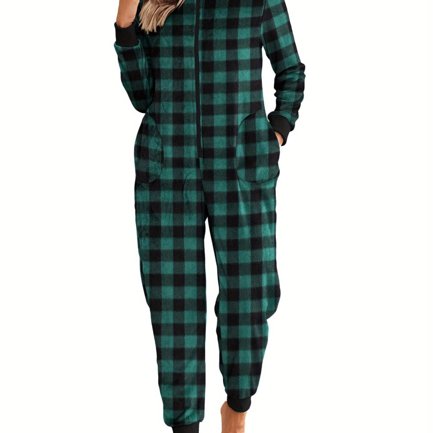 Christmas Pajamas for Family - Fleece Onesie Jumpsuit with Pockets