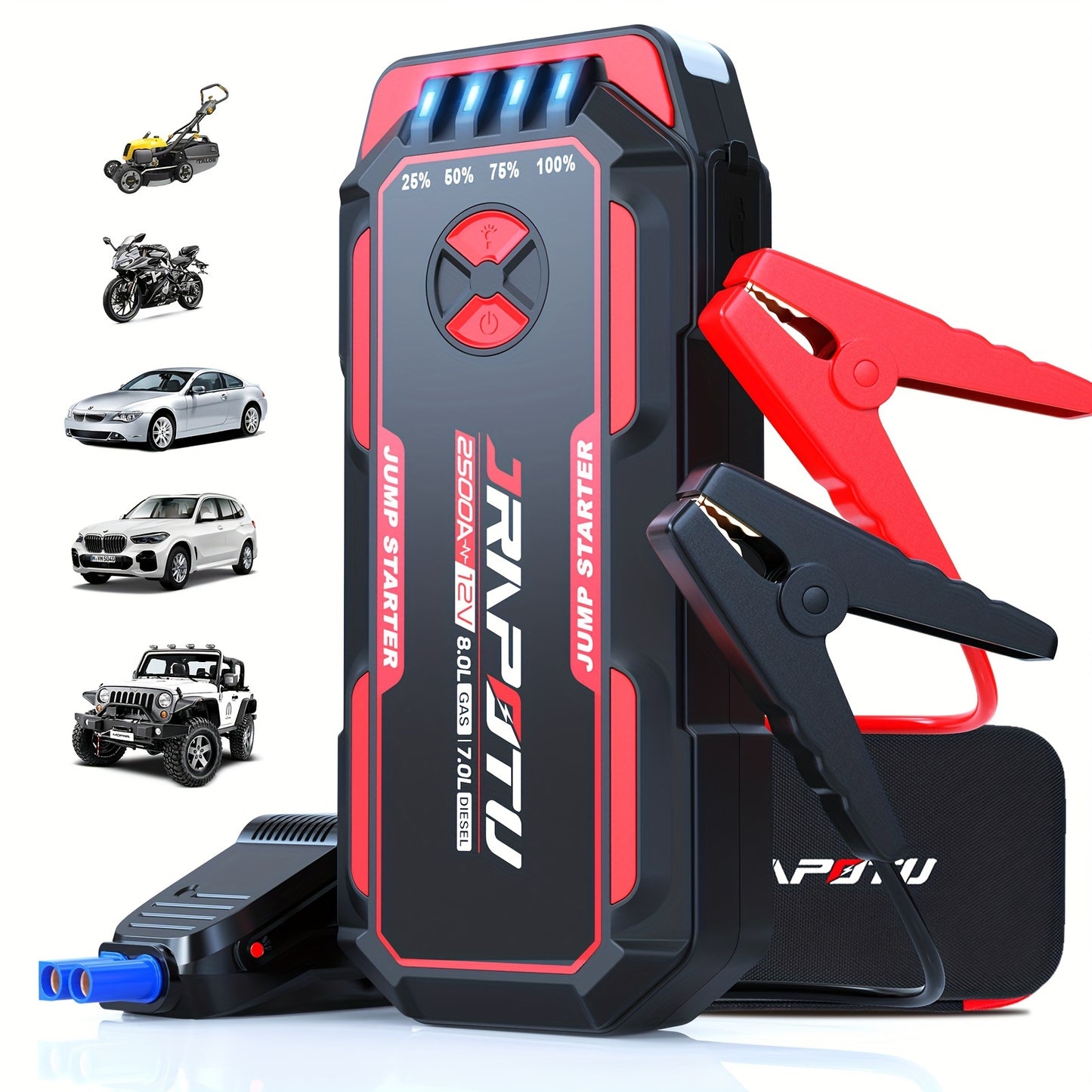 2500A Peak Power Portable Car Jump Starter