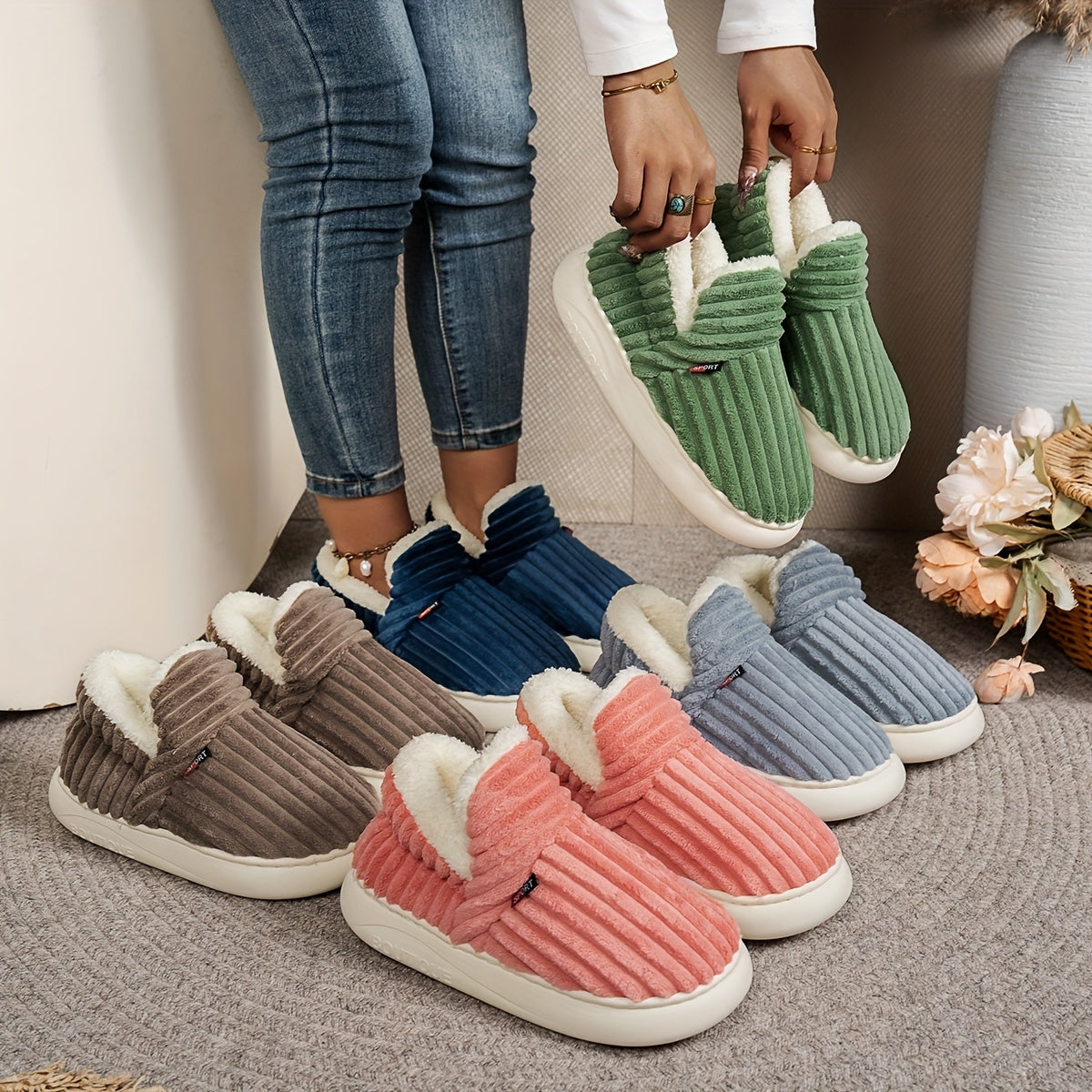 Cozy & Warm Plush Thermal Winter Slippers