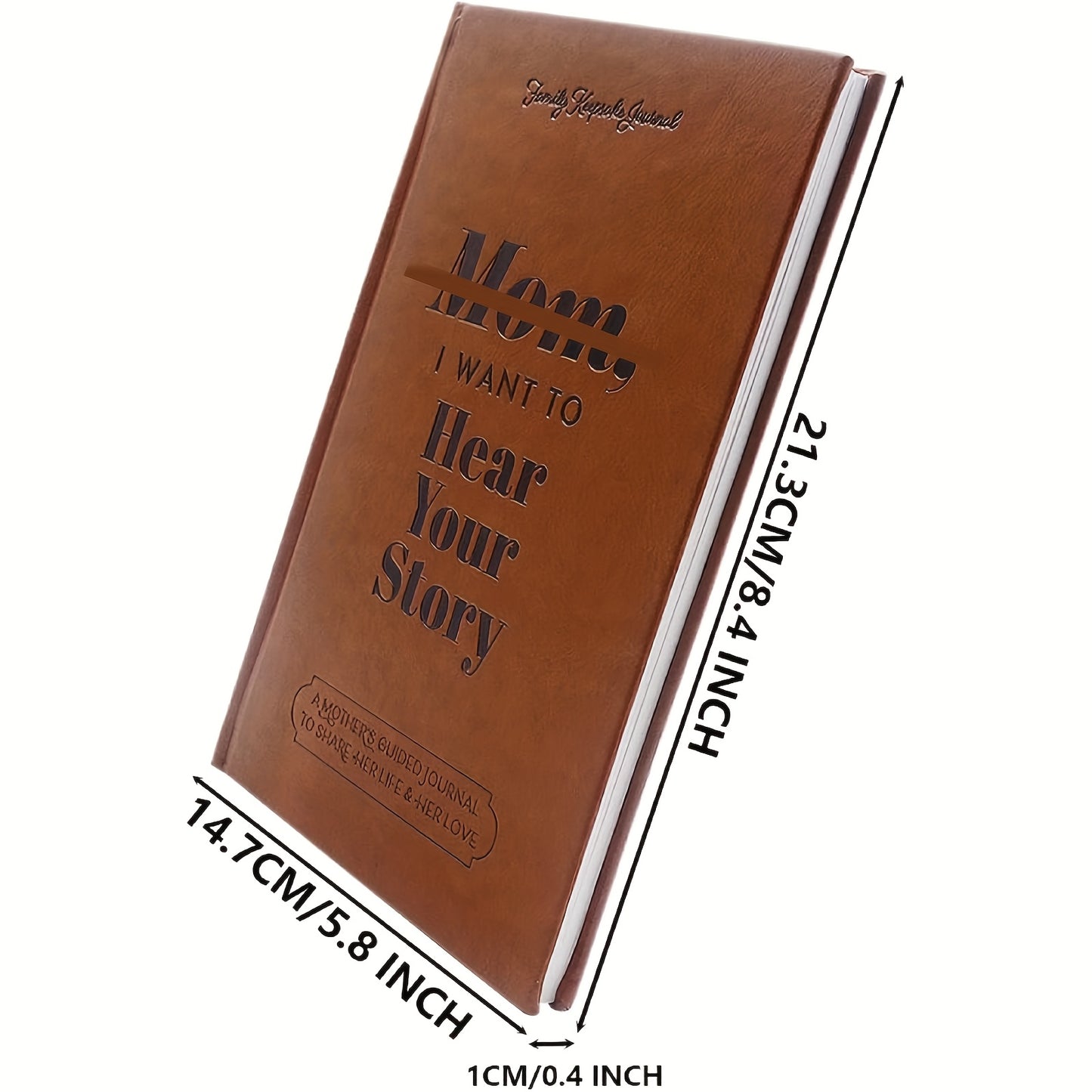 Mom And Dad, I Want To Hear Your Story, Leather Wrapped Hardcover, Dad'S Mentoring Journal, Sharing Her Thoughts And Memories, Mom And Dad'S Journal Of Meaningful Memories, Preserving Meaningful Years