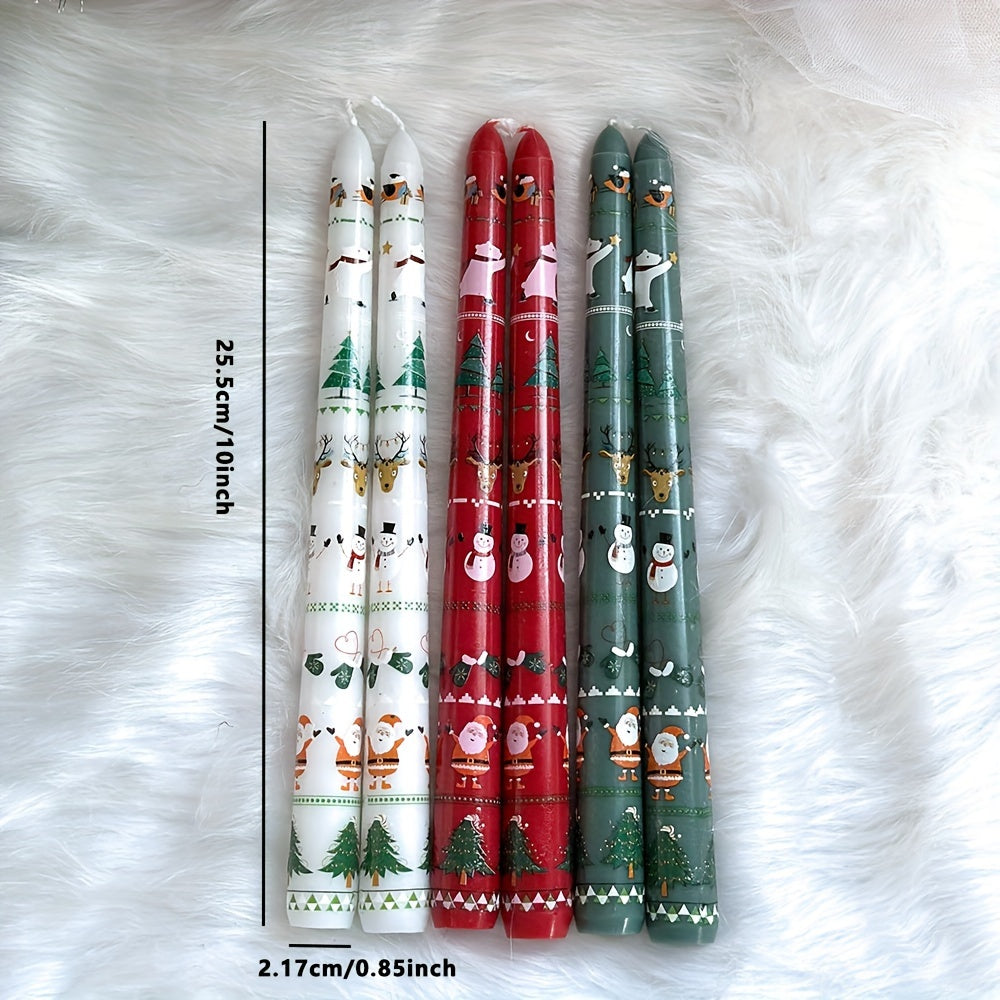 Christmas Taper Candles -2pc set