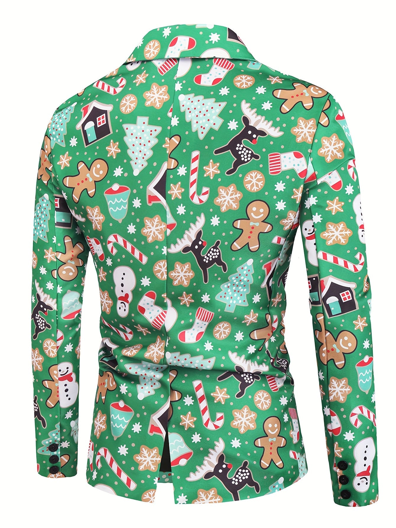 Men's Christmas Print Blazer