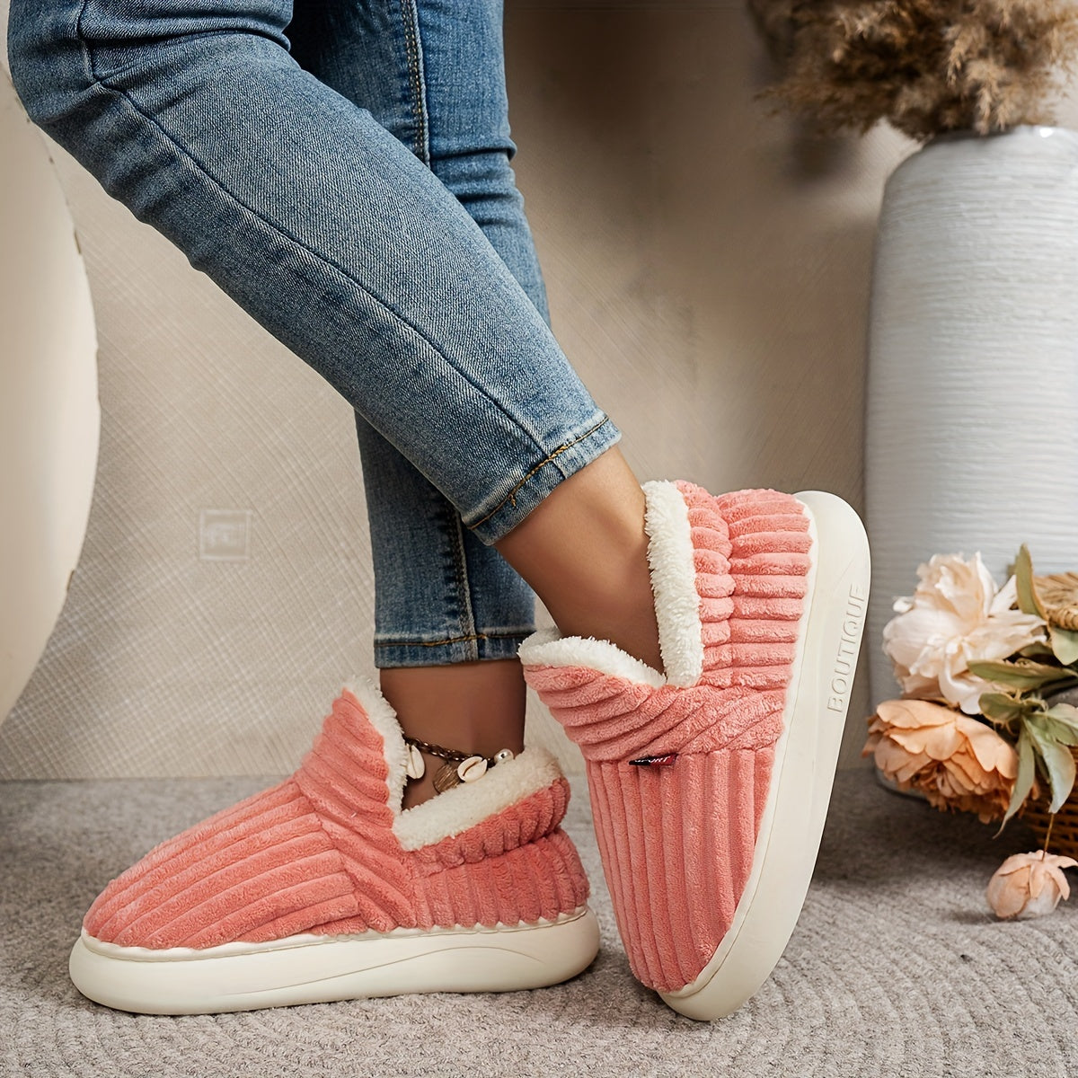 Cozy & Warm Plush Thermal Winter Slippers