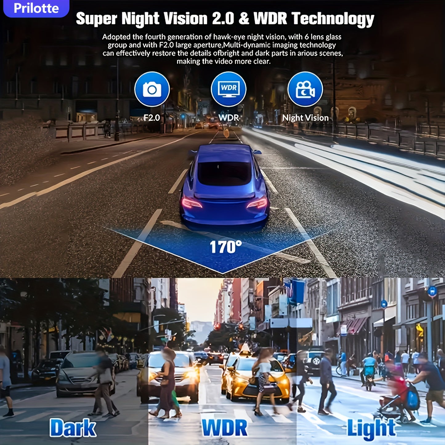 4K UHD Dash Camera for Cars with 32GB SD Card - Enhanced Night Vision