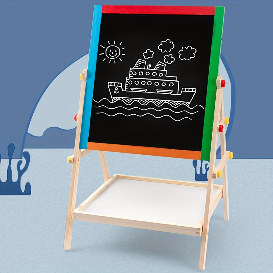 2-in-1 Wooden Drawing Board - Double-Sided