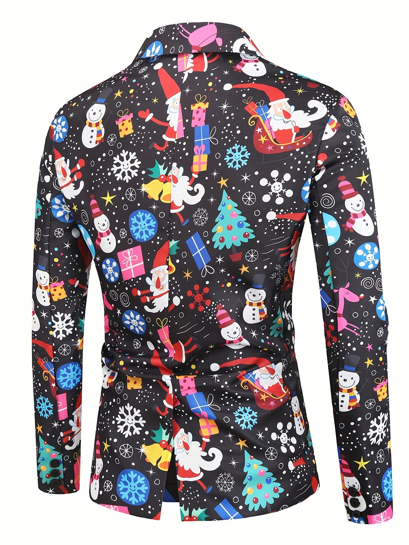 Men's Christmas Print Blazer