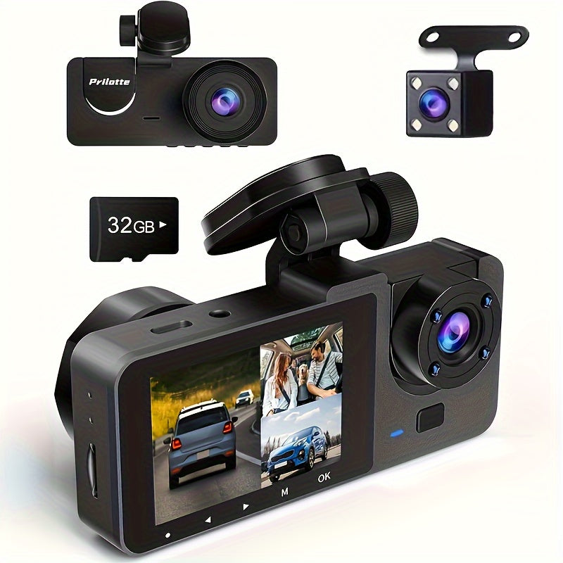 4K UHD Dash Camera for Cars with 32GB SD Card - Enhanced Night Vision