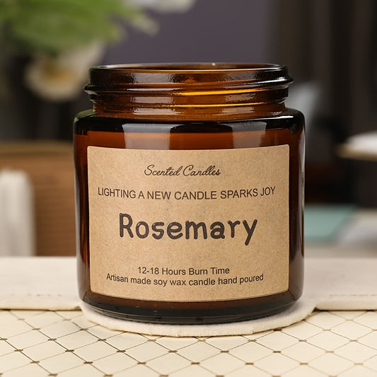 Rosemary Long-Lasting Fragrance Scented Candle, 3.5oz