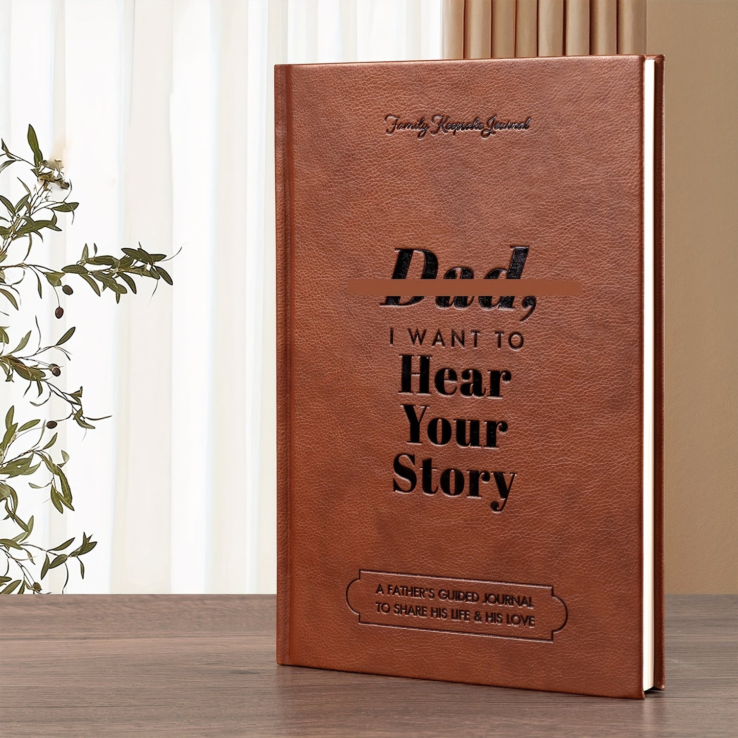 Mom And Dad, I Want To Hear Your Story, Leather Wrapped Hardcover, Dad'S Mentoring Journal, Sharing Her Thoughts And Memories, Mom And Dad'S Journal Of Meaningful Memories, Preserving Meaningful Years