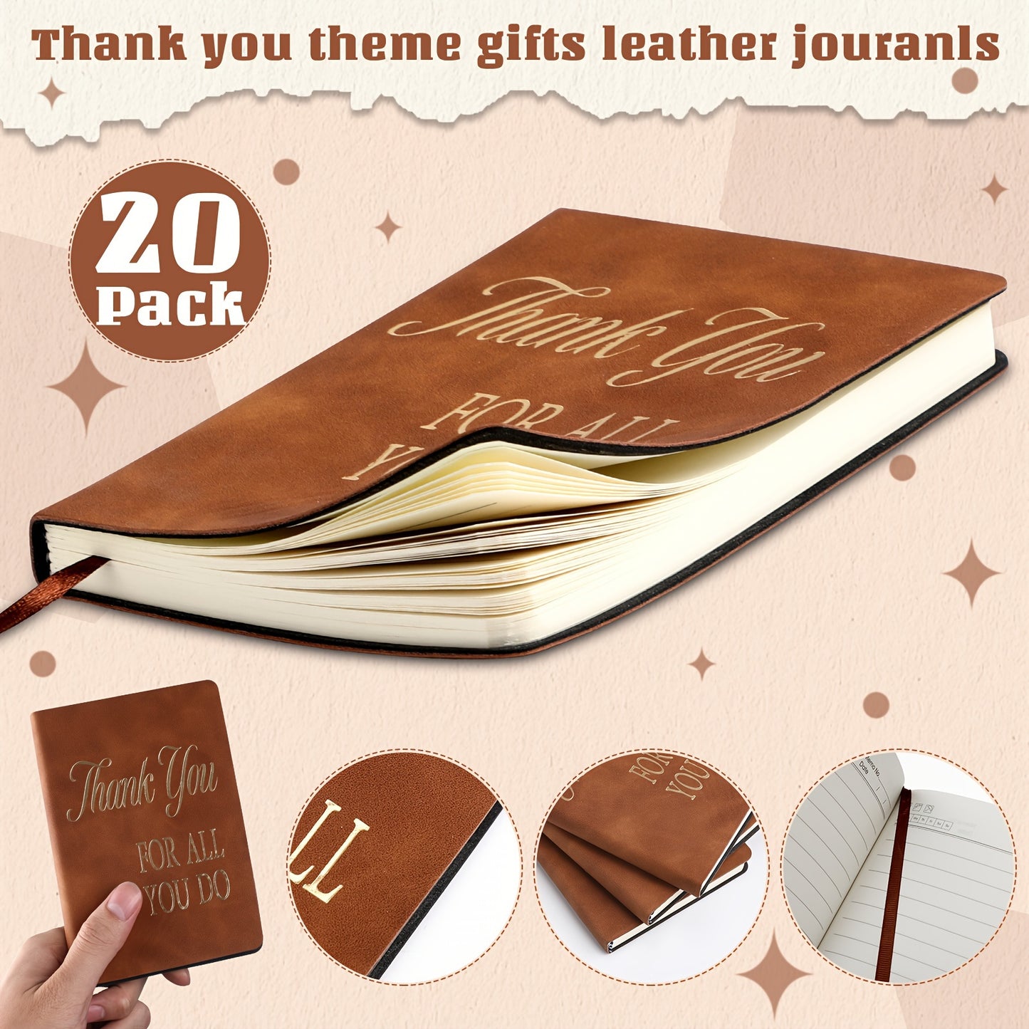 Leather Vintage Hard Cover Journal Notebook