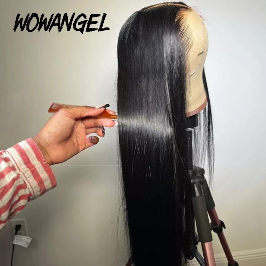 WOW ANGEL HD Lace Front Wigs 250% 13x6 HD Lace Front Wigs Straight Hair Invisible HD Lace Melt Skin HD Lace Front Human Hair Wig