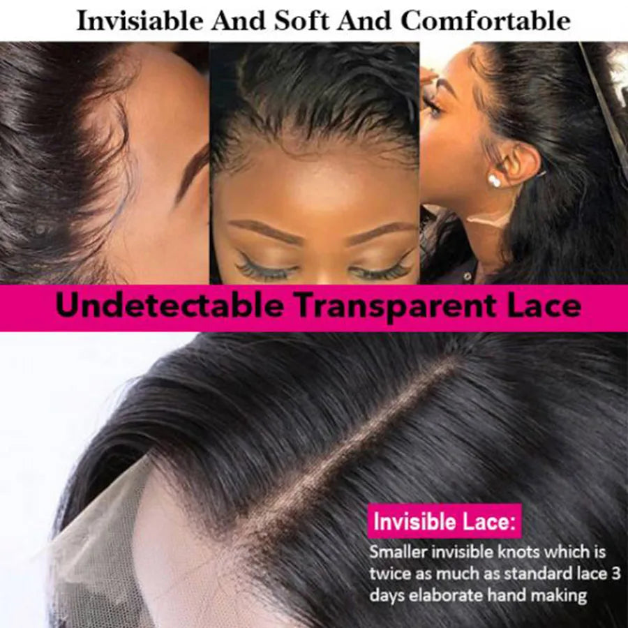 Goddess Remy Human Loose Body Wave Lace Front 13x4 Transparent Wig Unit