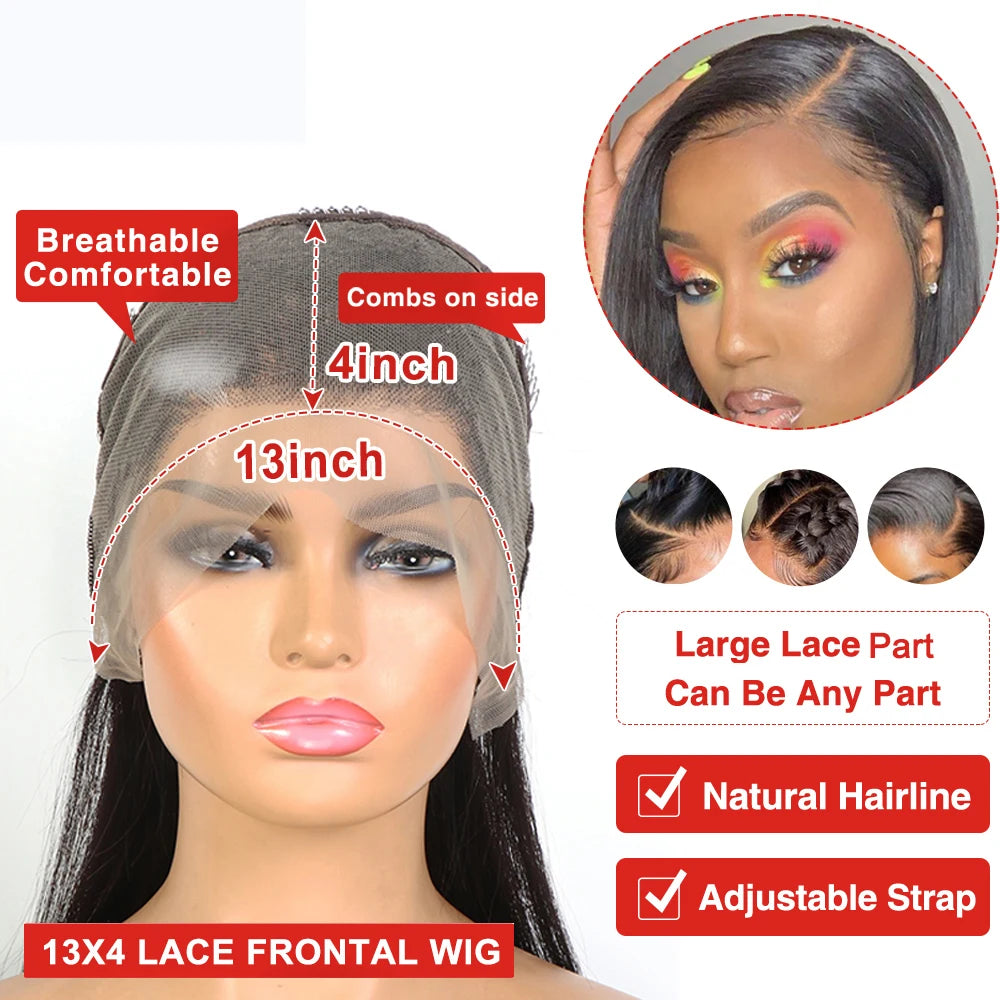 SVT Body Wave Lace Front Human Hair Wig 180% Density Remy Brazilian 4x4 Lace Closure Wig Glueless Human Hair Wigs for Women