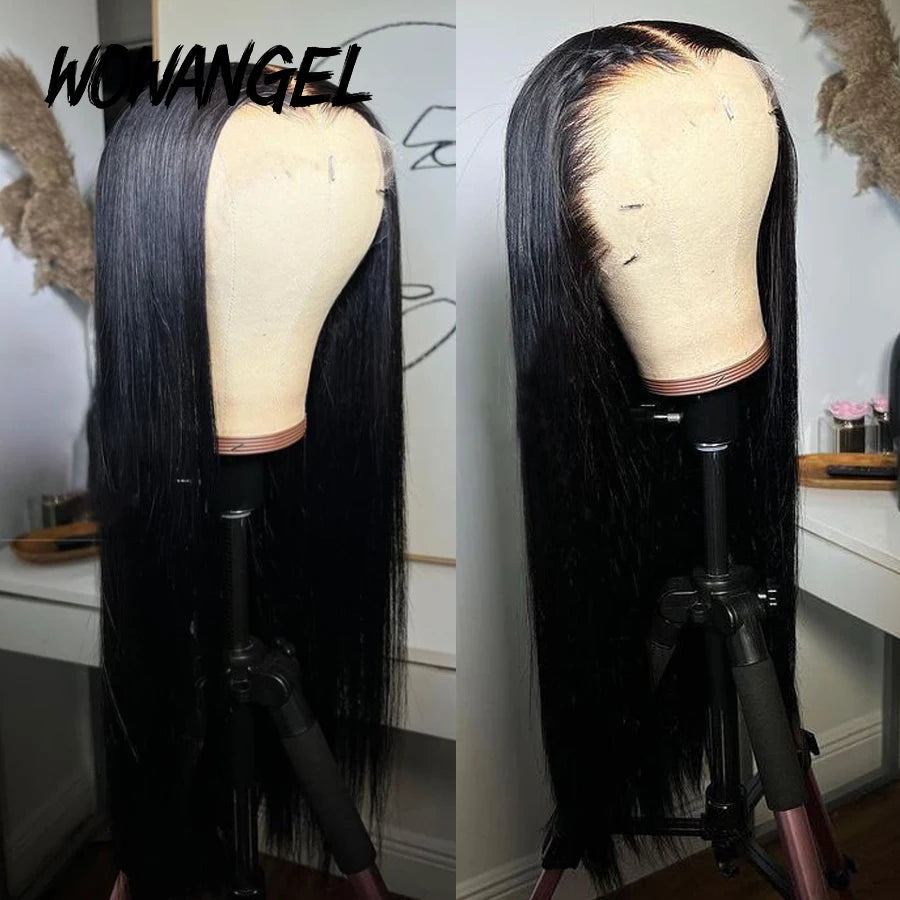 WOW ANGEL HD Lace Front Wigs 250% 13x6 HD Lace Front Wigs Straight Hair Invisible HD Lace Melt Skin HD Lace Front Human Hair Wig