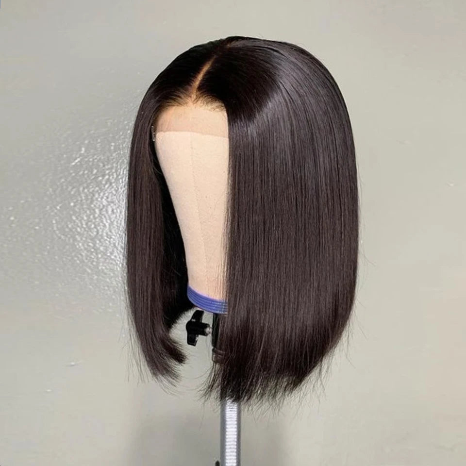 Short Bob Wig Straight Lace Front Human Hair Wigs Bob Lace Front Wigs Blunt Cut Bob Frontal Wigs Brazilian Closure Wig Mstoxic