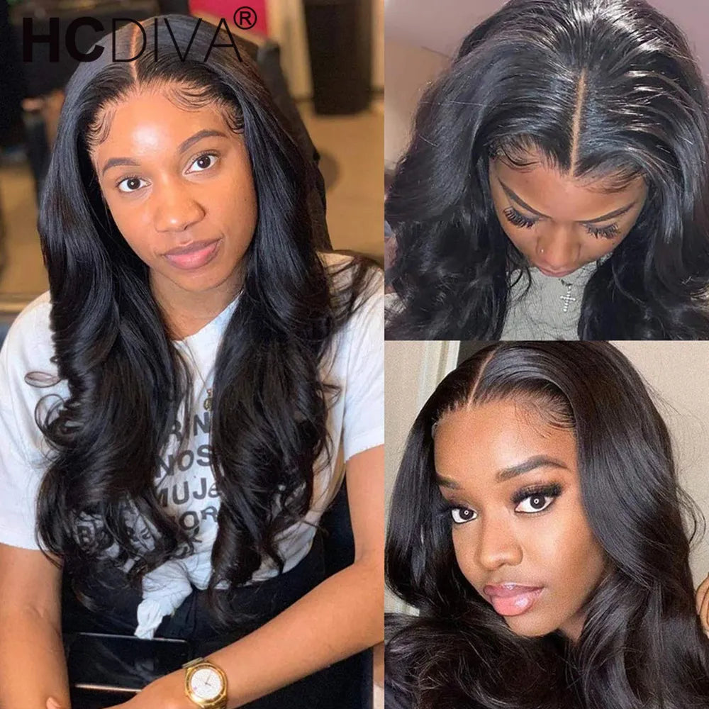 Stunning Remy Brazilian Body Wave HD Lace Front Human Hair Wig Unit 250% Density 13x6 Pre Plucked With Baby Hair