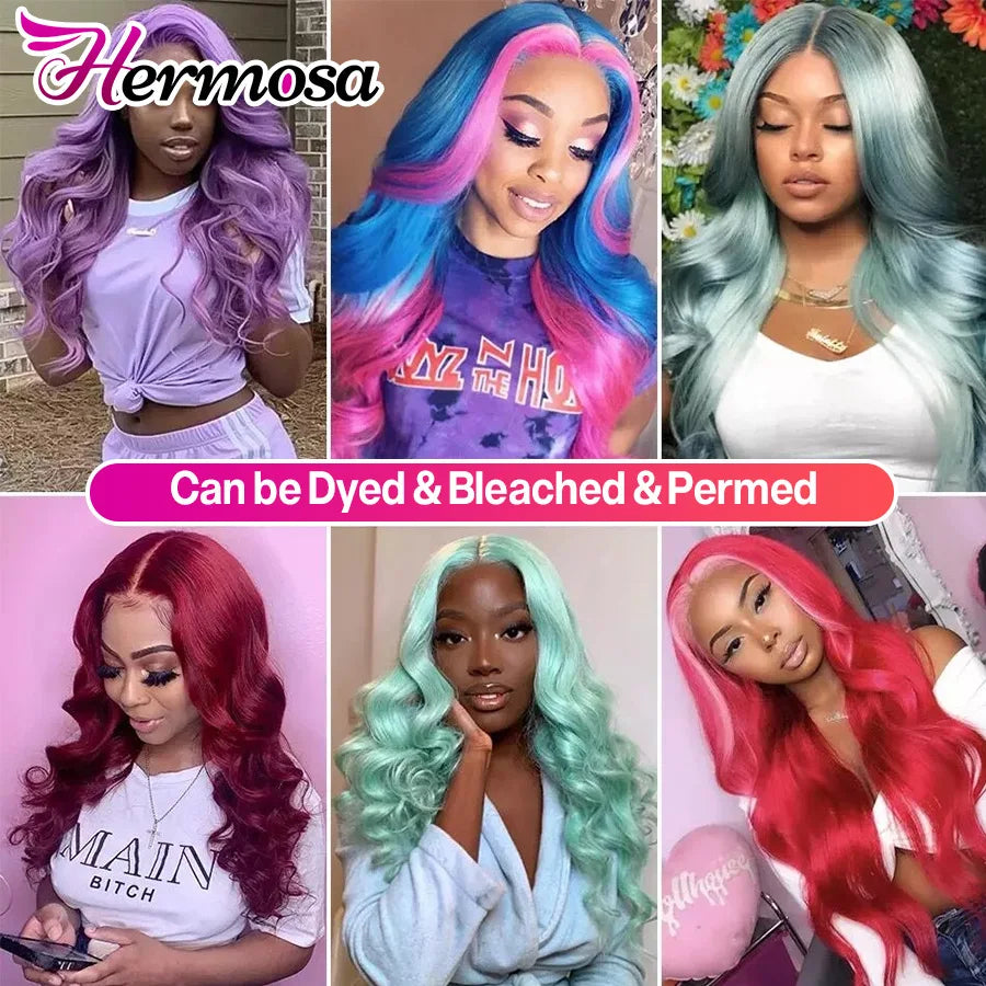 Hermosa 613 Blonde Lace Front Wig 13x4 Transparent Lace Frontal Wig Pre Plucked 28 30 Inch Brazilian Body Wave Human Hair Wigs