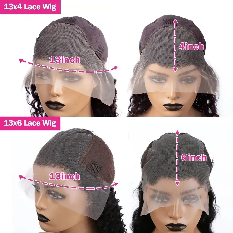 13x4 HD Lace Frontal Wigs Bone Straight 13x6 Brazilian Virgin Human Hair Lace Front Wig For Women Lace Closure Wigs 30 Inch