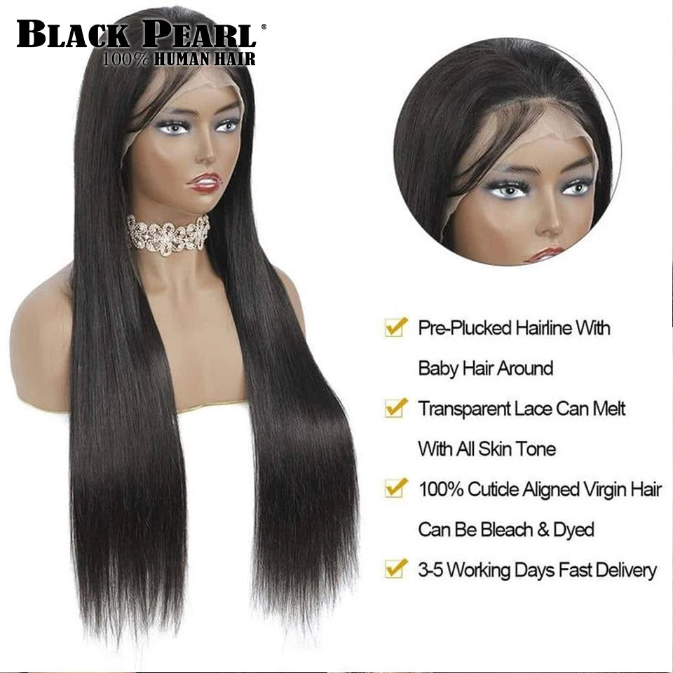 Straight HD Lace Front Wigs Human Hair Wigs For Women Brazzilian Wigs On Sale Transparent T Part Lace Front Human Hair Wigs