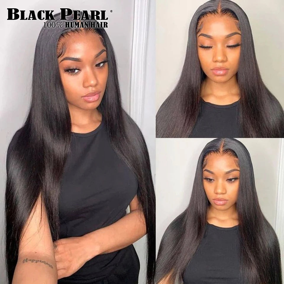 Straight HD Lace Front Wigs Human Hair Wigs For Women Brazzilian Wigs On Sale Transparent T Part Lace Front Human Hair Wigs