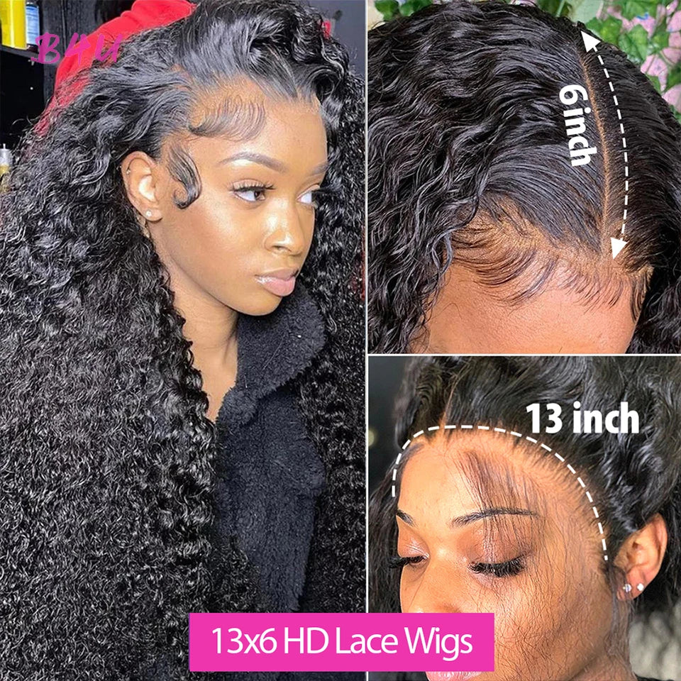 Lace Front Wigs Human Hair Water Wave 13x4 Human Hair Curly Wigs For Women Lace Frontal Wigs Brazilian Virgin Wet And Wavy Wigs