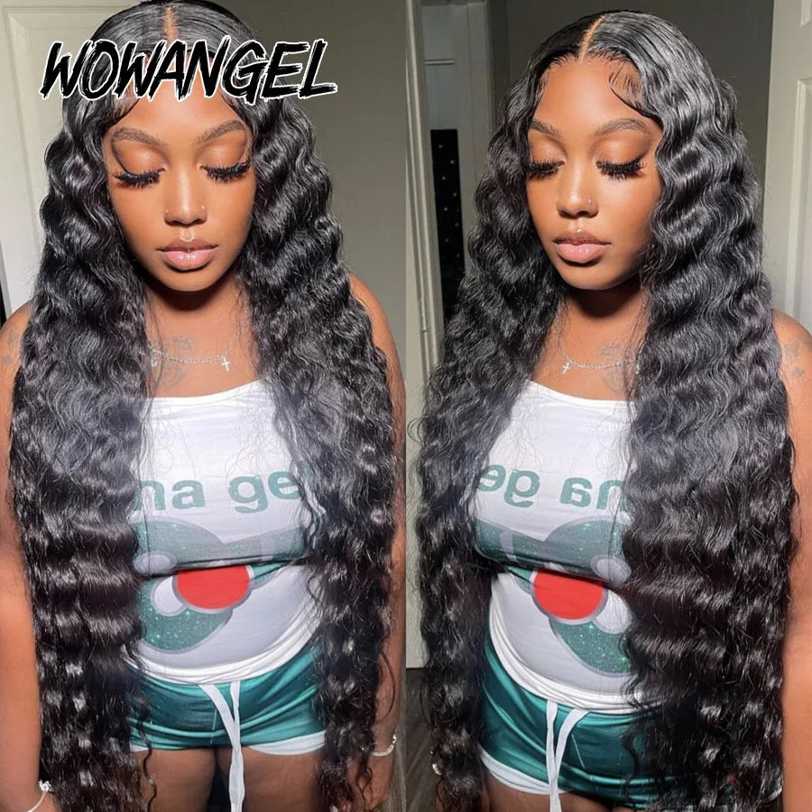 250% Loose Deep Wigs Glueless Wig Invisible 5x5 HD Lace Closure Wig 30 inch Melt Skins Human Hair Wigs Ready to Go Wig For Woman