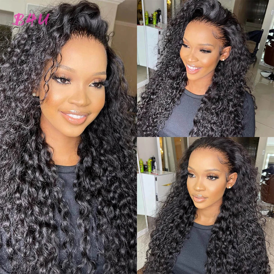 Lace Front Wigs Human Hair Water Wave 13x4 Human Hair Curly Wigs For Women Lace Frontal Wigs Brazilian Virgin Wet And Wavy Wigs