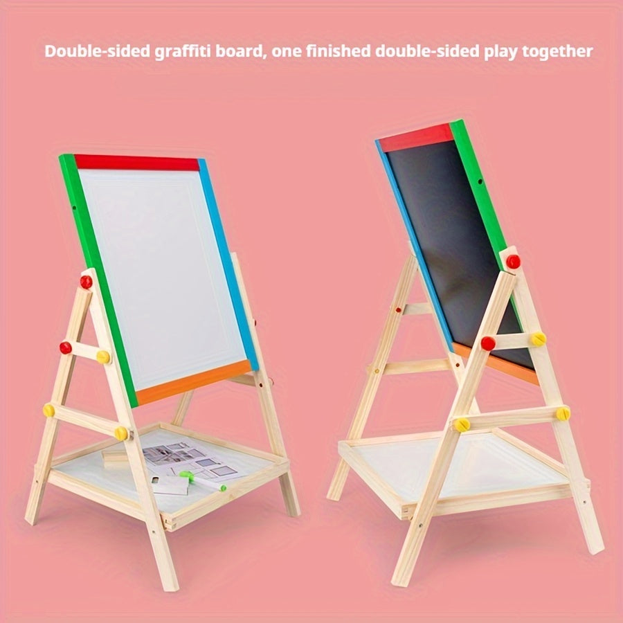 2-in-1 Wooden Drawing Board - Double-Sided