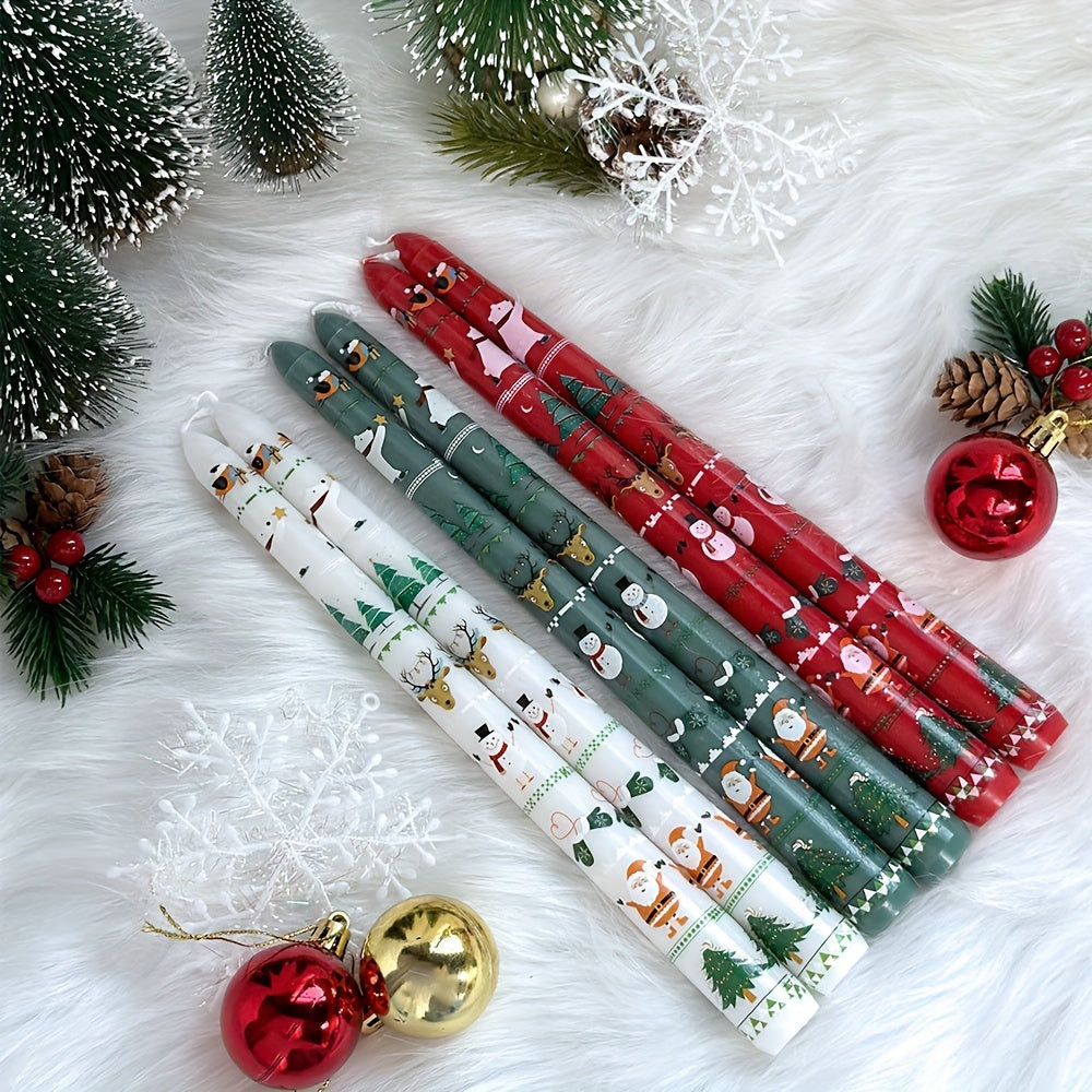 Christmas Taper Candles -2pc set