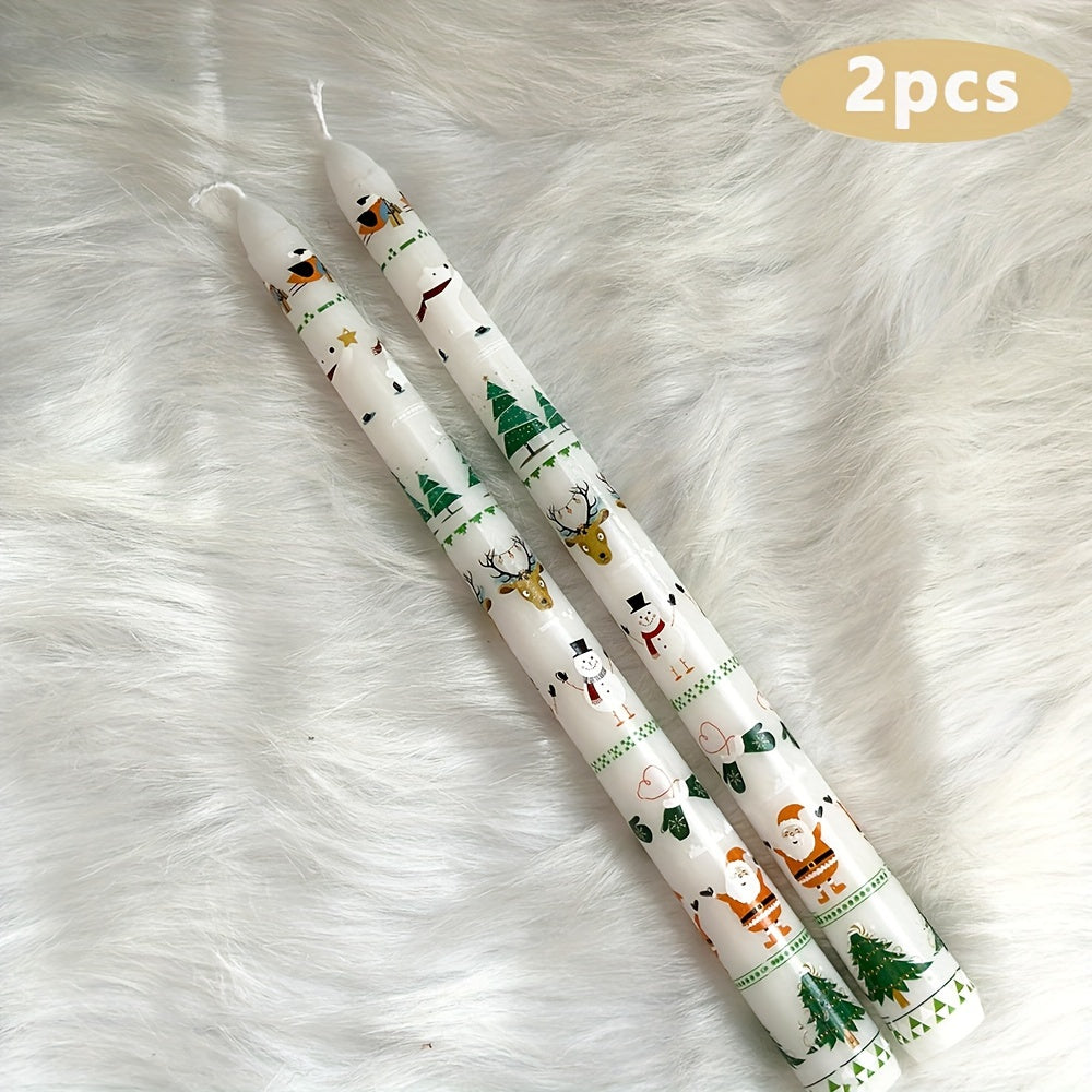 Christmas Taper Candles -2pc set