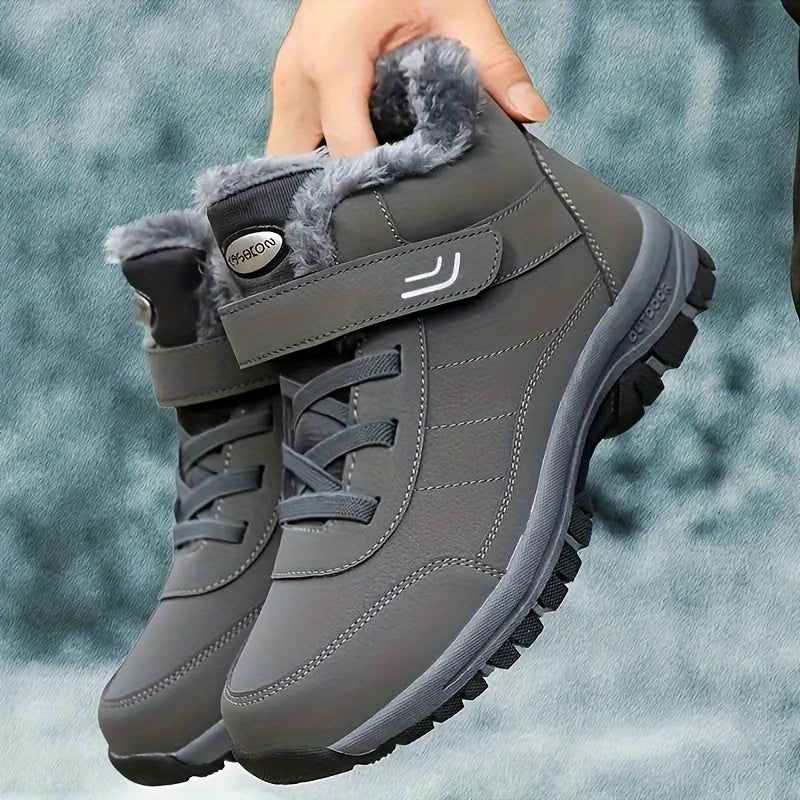 Non-slip Warm Women's Winter Snow Boots, Plush Lined High-top Casual Leisure Outdoor Hiking Shoes