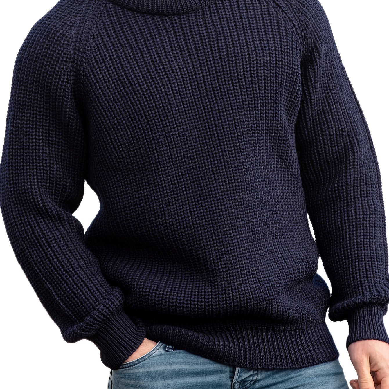 Knitted Long Sleeve Crew Neck Pullover Sweater